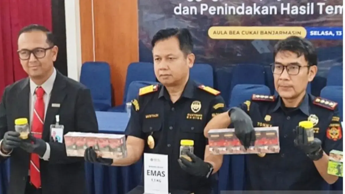 Selundupkan Emas 1,1 Kilogram, Bea Cukai Banjarmasin Ringkus WNA India