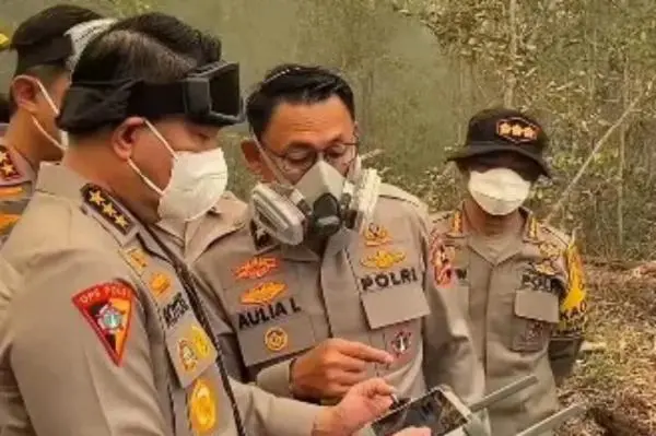 Jenderal Bintang Tiga Pantau Karhutla Klateng, Deteksi Titik Panas Lewat Drone Thermal