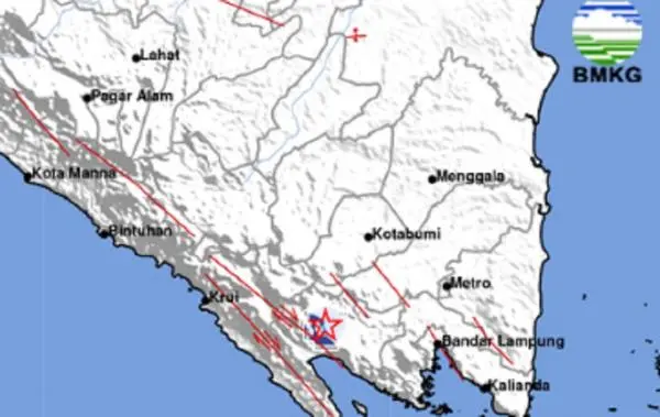 Gempa Hari Ini M 4,7 Guncang Tanggamus Lampung, Berpusat di Darat