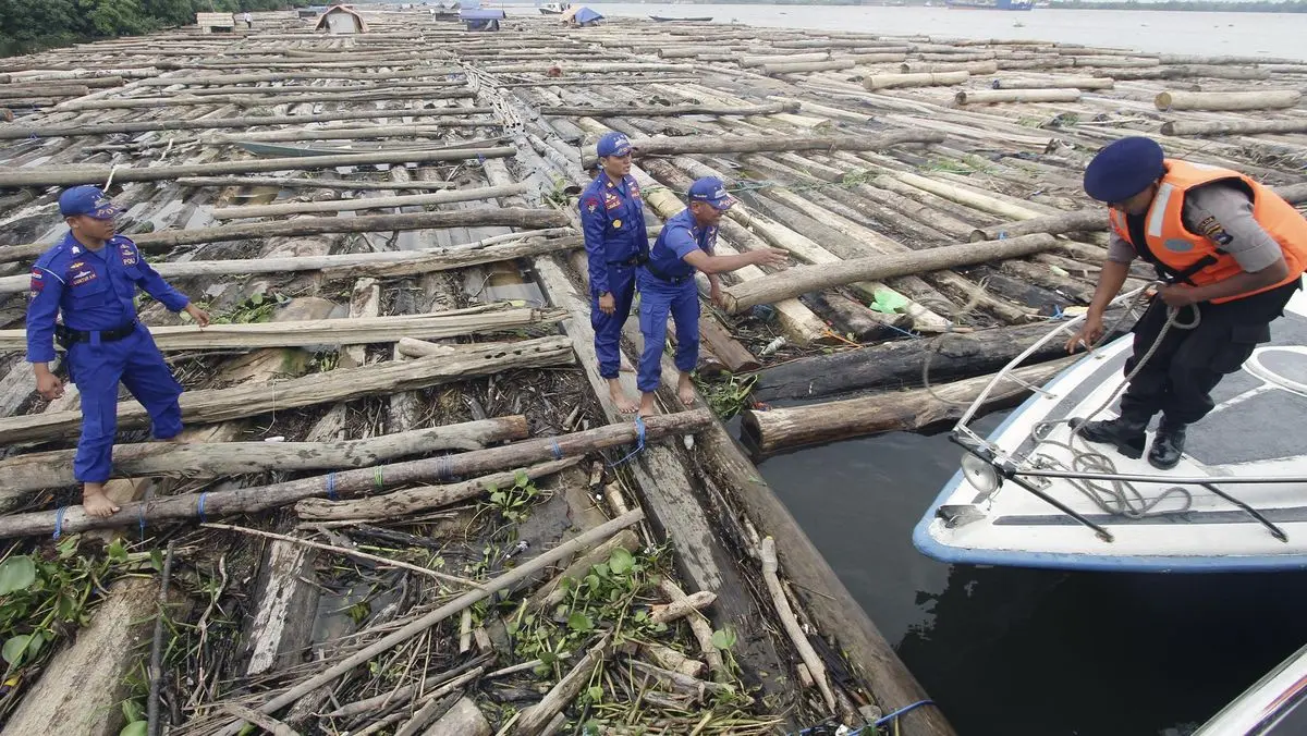 TNI AL Tangkap 2 Kapal Selundupkan 8 Ribu Kayu Ilegal di Pulau Buru