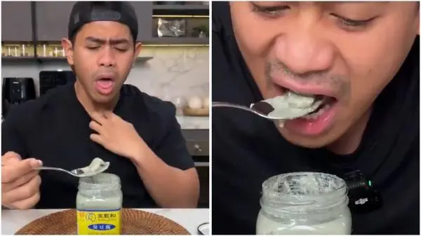 Video Viral Tanboy Kun Nekat Makan Tahu Busuk dari China, Baunya Super Menyengat!