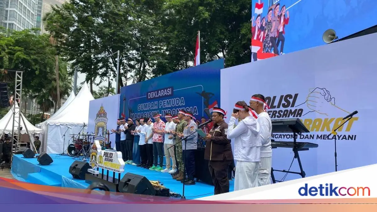 Peringati Sumpah Pemuda, Polda Metro dan Mahasiswa Gelar Deklarasi di HI