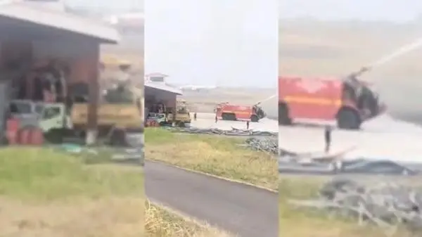 Kebakaran Area Landasan Pacu Bandara Sultan Babullah Ternate, Diduga akibat Korsleting Listrik