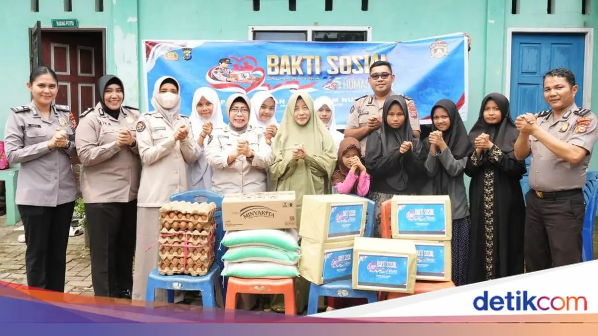 Sambut HUT ke-75 Humas Polri, Polda Riau Berbagi Sembako di Panti Asuhan