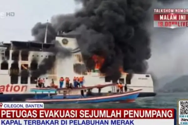 Situasi Terkini KMP Batu Mandi Terbakar di Pelabuhan Merak, Jumlah Korban Masih Didata