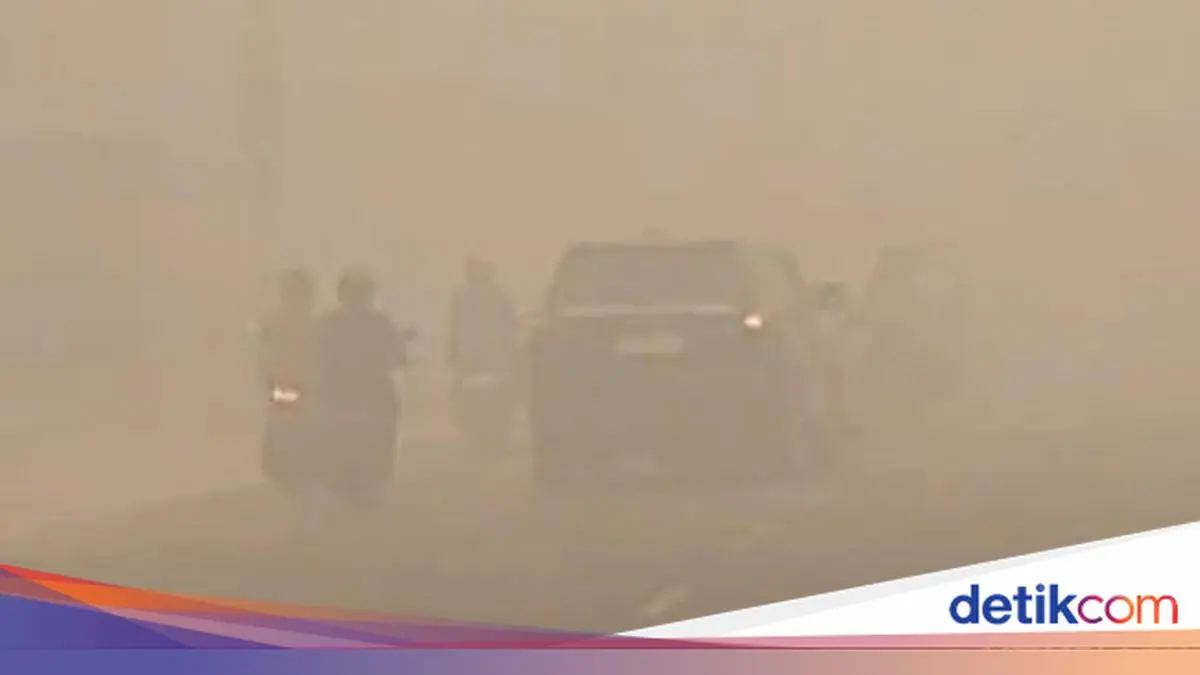 Pekatnya Asap Karhutla di Kobar Kalteng Sampai Lubang di Jalan Tak Terlihat