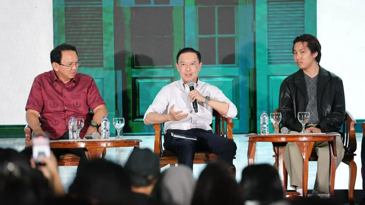 Tom Lembong Bareng Ahok Hadiri Acara PDIP Peringati Sumpah Pemuda