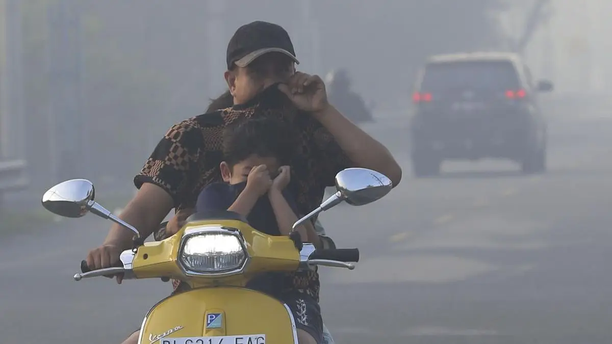 Wilayah Sumut Kembali Diselimuti Kabut Asap Karhutla Kiriman