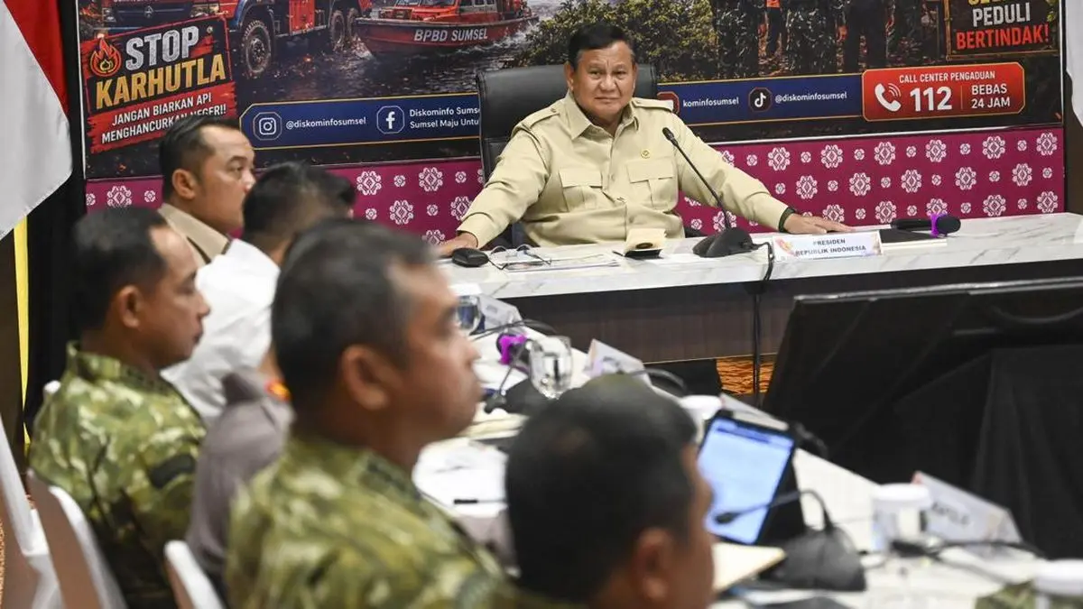 Prabowo Gelar Rapat Bahas Penanganan Karhutla
