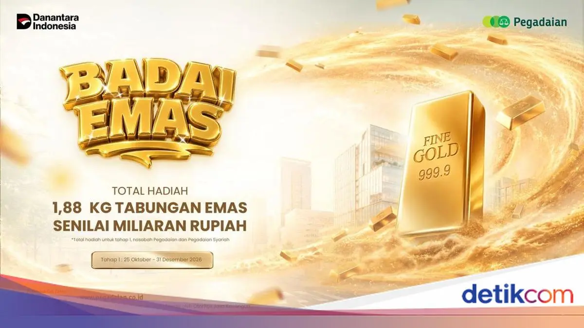 Pegadaian Kembali Gelar Badai Emas 2026, Hadiah 1,88 Kg Emas Menanti Nasabah