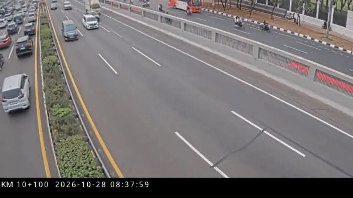 Kondisi Lalu Lintas di Tol Dalam Kota Jelang Demo 28 Oktober