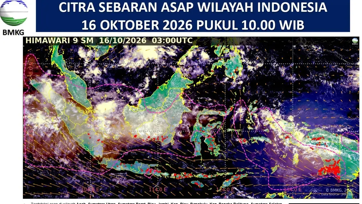 BMKG Deteksi Asap Karhutla Kalimantan Sudah sampai Jakarta, Banten dan Jabar