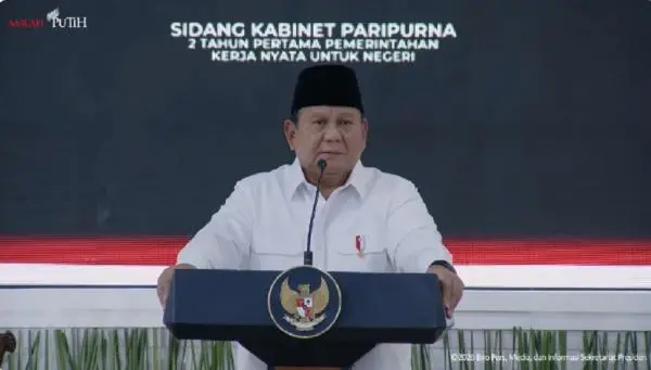 Prabowo Pimpin Sidang Kabinet 2 Tahun Pemerintahan, Singgung Perang hingga Persaingan Kekuatan Besar