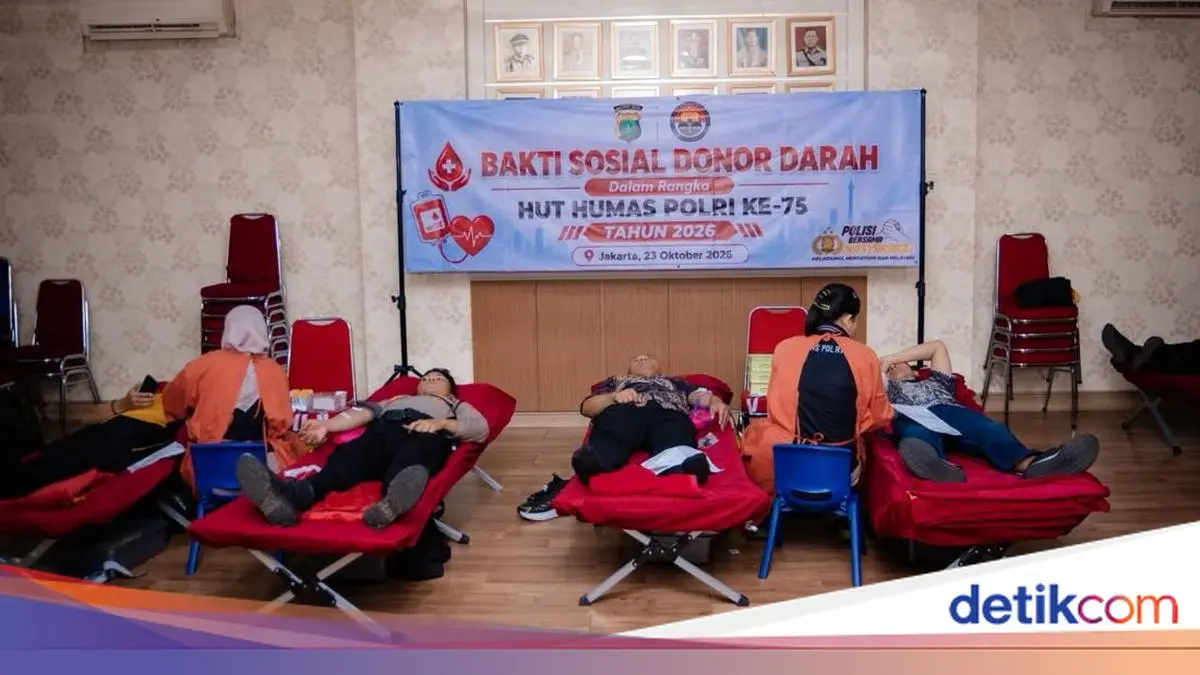 Hari Jadi Ke-75 Humas Polri, Polda Metro Peduli Kemanusiaan Lewat Donor Darah