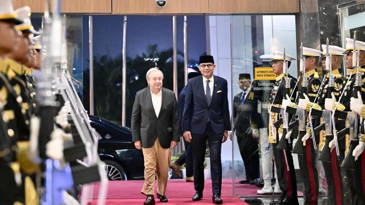 Tiba di Indonesia, Sekjen PBB Akan Bertemu Presiden Prabowo