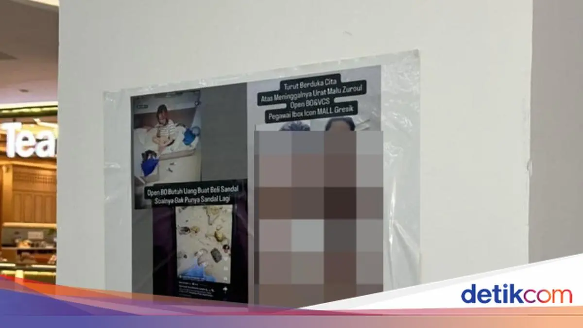 Heboh Poster Wanita Bugil Ditempel di Mal Gresik, Diduga karena Selingkuh