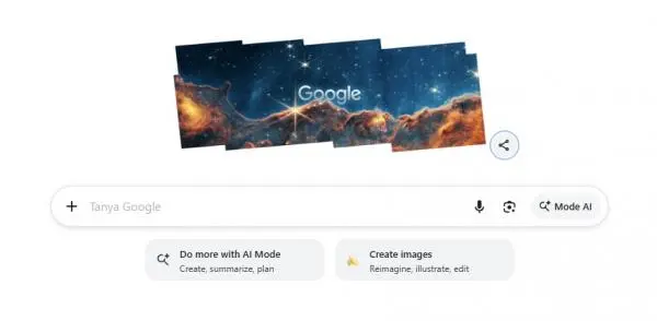 Google Doodle Hari Ini Rayakan World Space Week 2026, Ada Nebula Carina