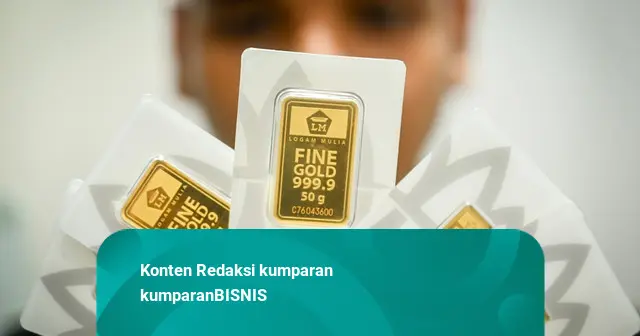 Harga Emas Antam Turun Rp 15.000 Jadi Rp 2.565.000 per Gram