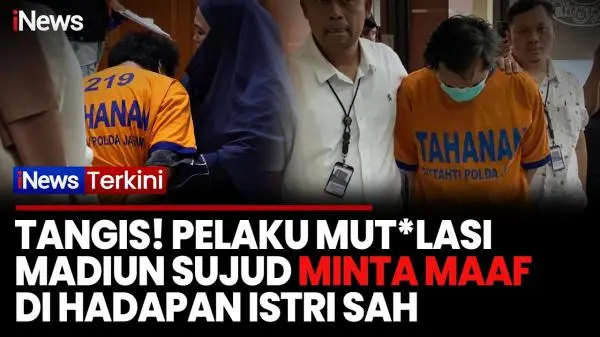 Momen Tersangka Mutilasi Ibu-Anak di Madiun Sujud di Hadapan Istri Sah